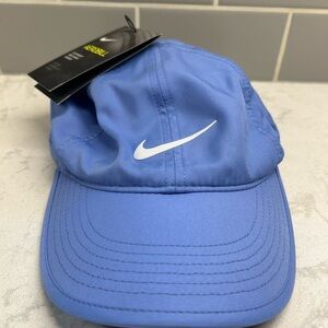 Nike Aerobill Cap in Blue with White Swoosh